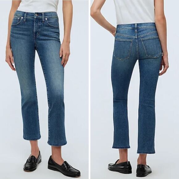 New! Madewell Petite‎ Kick Out Crop Jeans oneida wash, size 26P - Picture 1 of 15